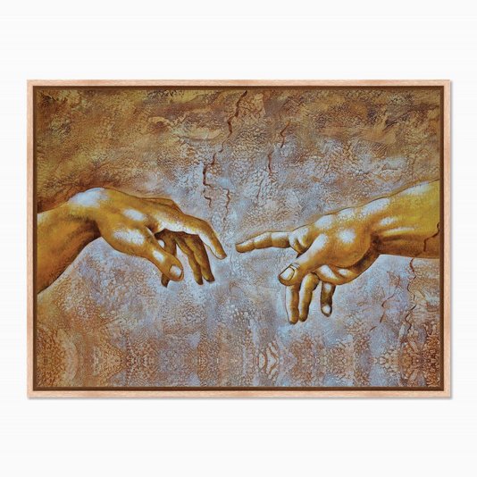 Quadro em Tela Canvas A Criação de Adão de Michelangelo