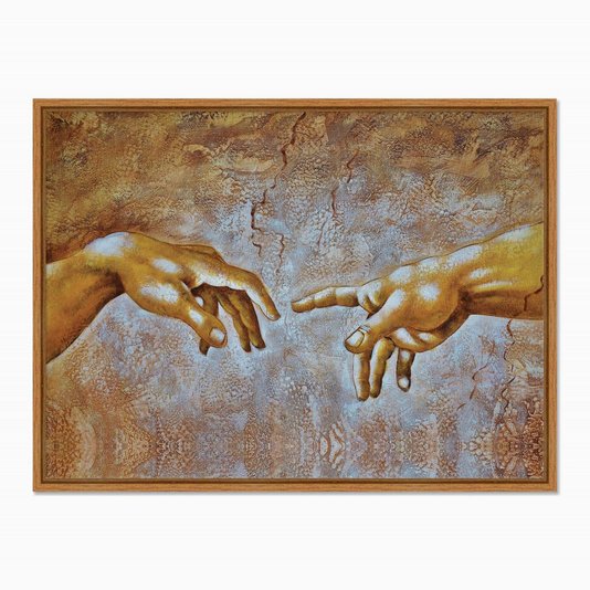 Quadro em Tela Canvas A Criação de Adão de Michelangelo