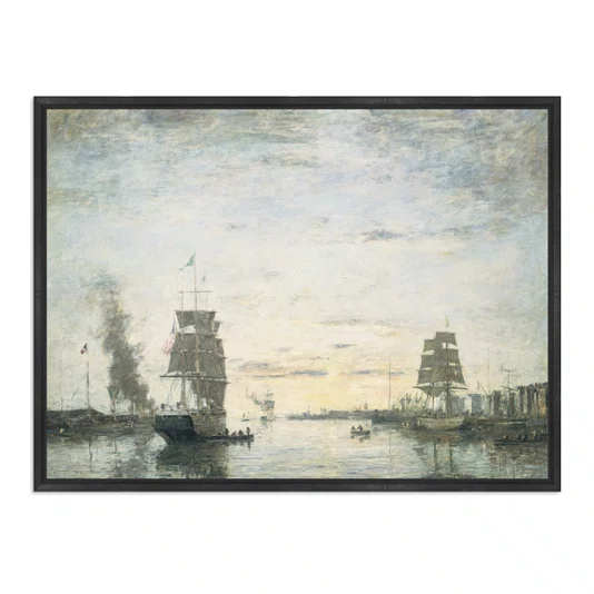 Quadro Em Tela Canvas "A Entrada do Porto de Le Havre" de Eugène Boudin