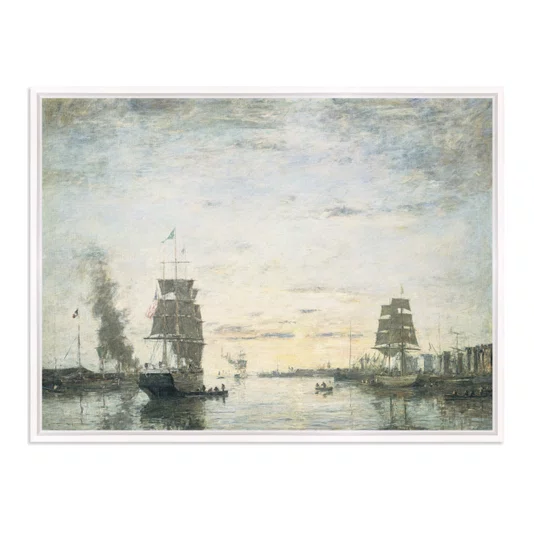 Quadro Em Tela Canvas "A Entrada do Porto de Le Havre" de Eugène Boudin