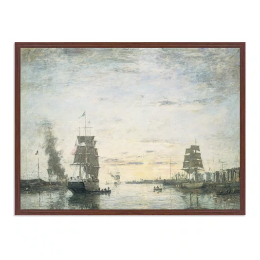 Quadro Em Tela Canvas "A Entrada do Porto de Le Havre" de Eugène Boudin