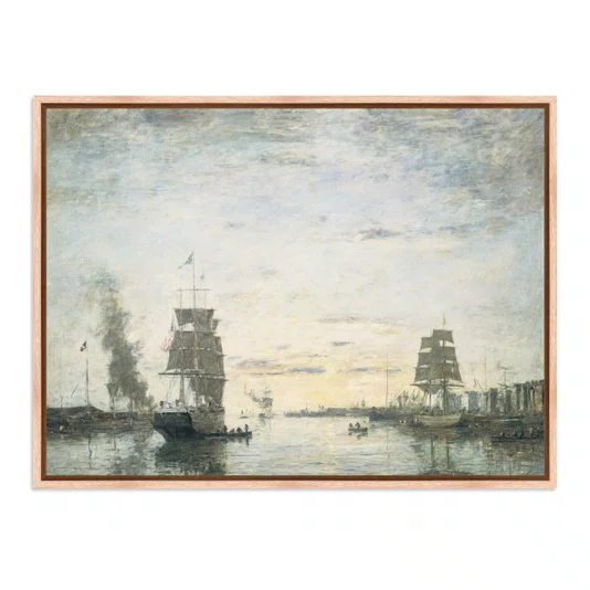 Quadro Em Tela Canvas "A Entrada do Porto de Le Havre" de Eugène Boudin