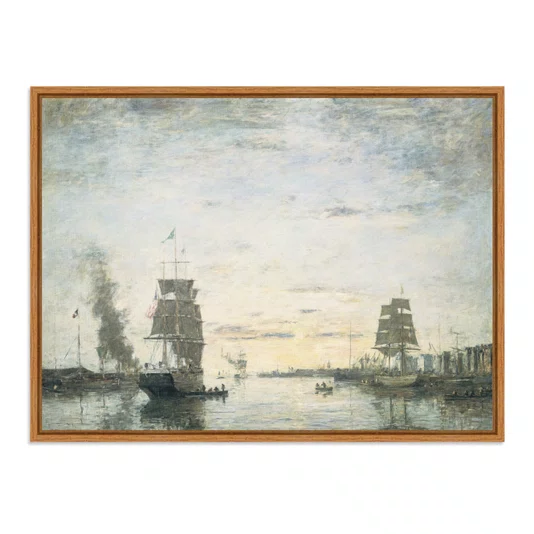 Quadro Em Tela Canvas "A Entrada do Porto de Le Havre" de Eugène Boudin