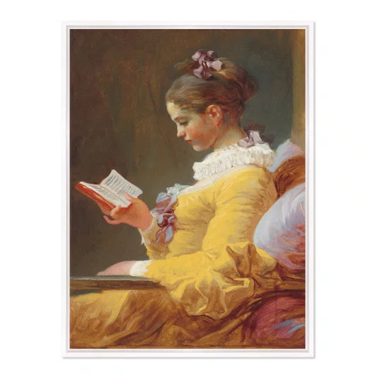 Quadro Em Tela Canvas  "A Garota Lendo" de Jean Honoré Fragonard