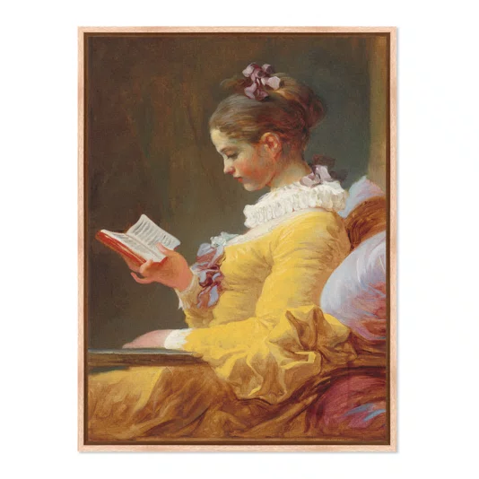 Quadro Em Tela Canvas  "A Garota Lendo" de Jean Honoré Fragonard