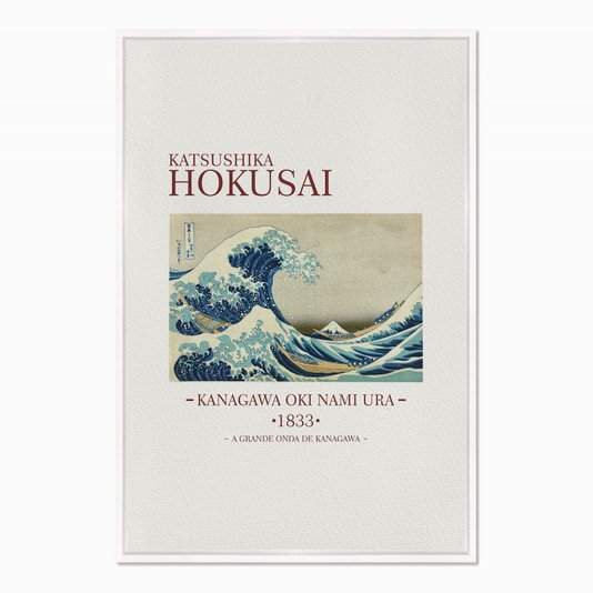 Quadro em Tela Canvas A Grande Onda de Kanagawa de Kathushika Hokusai