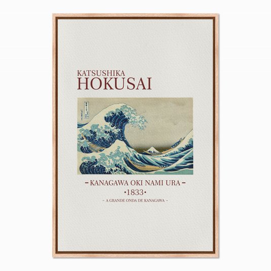 Quadro em Tela Canvas A Grande Onda de Kanagawa de Kathushika Hokusai