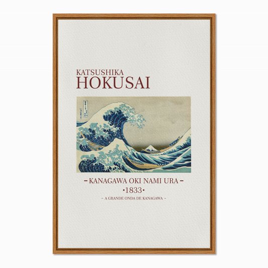 Quadro em Tela Canvas A Grande Onda de Kanagawa de Kathushika Hokusai
