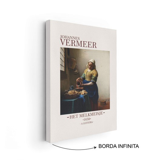 Quadro em Tela Canvas A Leiteira de Johannes Vermeer