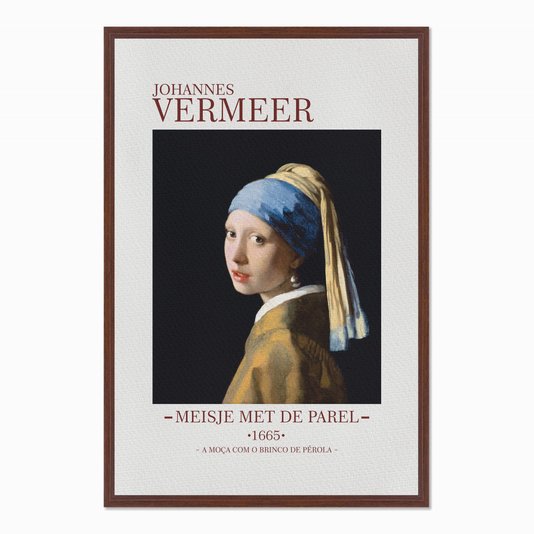 Quadro em Tela Canvas A Moça com Brinco de Pérola de Johannes Vermeer