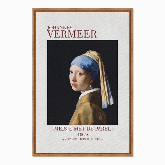 Quadro em Tela Canvas A Moça com Brinco de Pérola de Johannes Vermeer