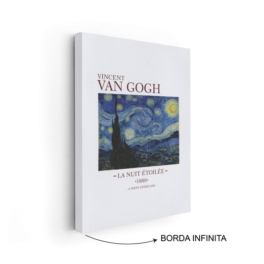 Quadro em Tela Canvas A Noite Estrelada de Van Gogh
