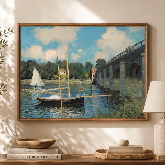 Quadro Em Tela Canvas "A Ponte de Argenteuil" de Claude Monet