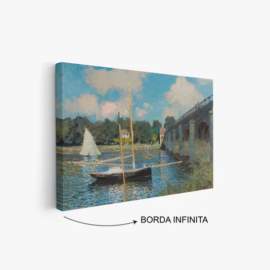 Quadro Em Tela Canvas "A Ponte de Argenteuil" de Claude Monet
