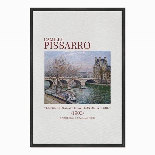 Quadro em Tela Canvas A Ponte Real e o Pavilhão Flore de Camille Pissarro