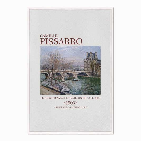 Quadro em Tela Canvas A Ponte Real e o Pavilhão Flore de Camille Pissarro