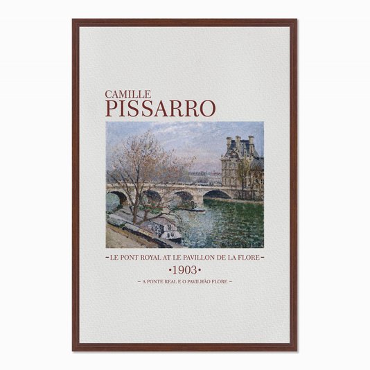 Quadro em Tela Canvas A Ponte Real e o Pavilhão Flore de Camille Pissarro