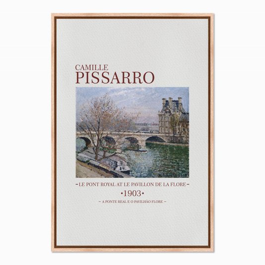 Quadro em Tela Canvas A Ponte Real e o Pavilhão Flore de Camille Pissarro