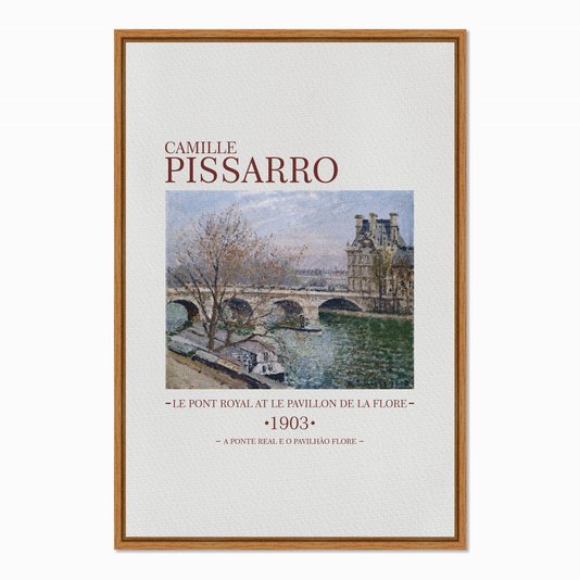 Quadro em Tela Canvas A Ponte Real e o Pavilhão Flore de Camille Pissarro