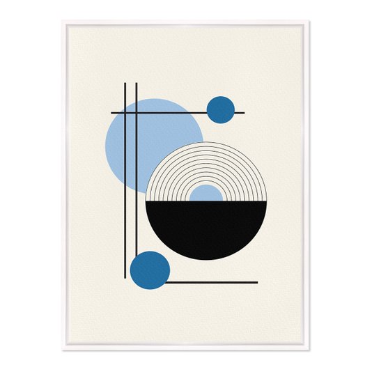 Quadro Em Tela Canvas Bauhaus Círculo Azul