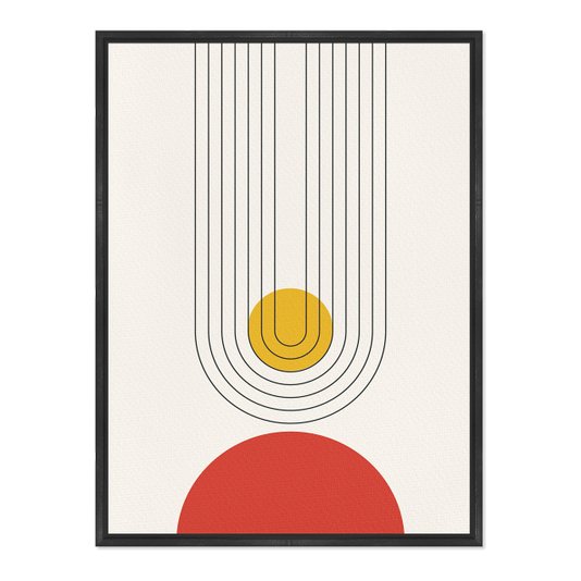 Quadro Em Tela Canvas Bauhaus Círculo Vermelho