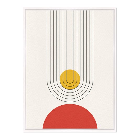 Quadro Em Tela Canvas Bauhaus Círculo Vermelho