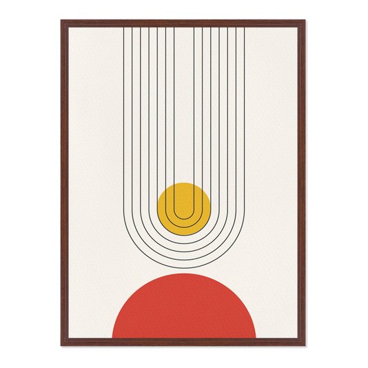 Quadro Em Tela Canvas Bauhaus Círculo Vermelho
