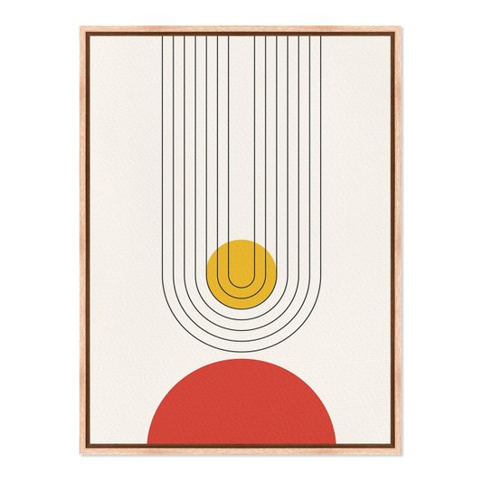 Quadro Em Tela Canvas Bauhaus Círculo Vermelho