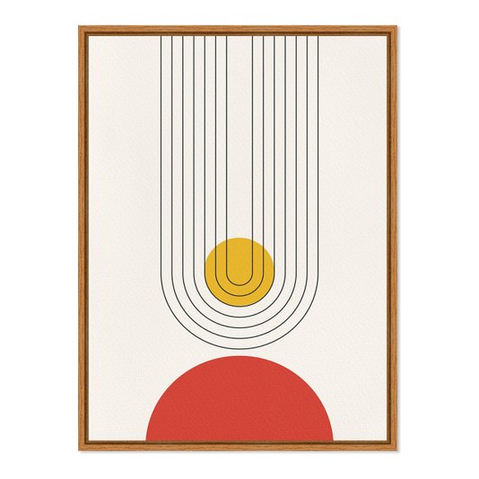 Quadro Em Tela Canvas Bauhaus Círculo Vermelho