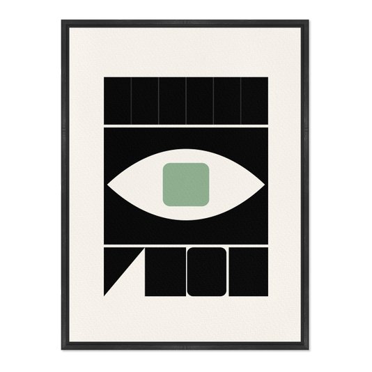 Quadro Em Tela Canvas Bauhaus Com Olho Geométricas