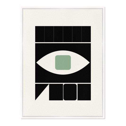 Quadro Em Tela Canvas Bauhaus Com Olho Geométricas