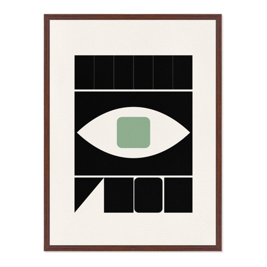 Quadro Em Tela Canvas Bauhaus Com Olho Geométricas