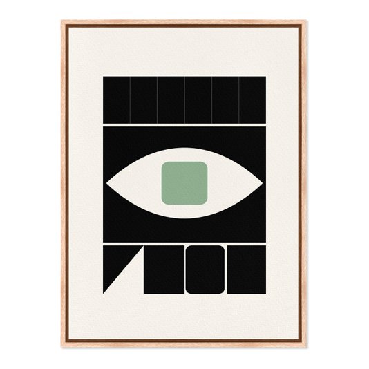 Quadro Em Tela Canvas Bauhaus Com Olho Geométricas