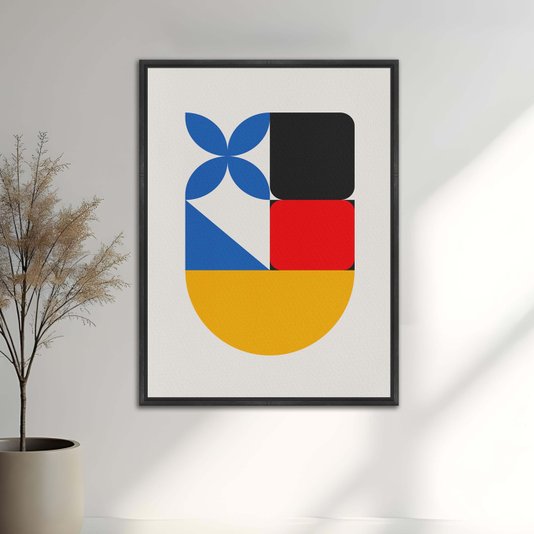 Quadro Em Tela Canvas Bauhaus Formas Coloridas