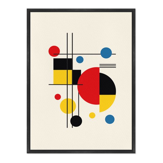 Quadro Em Tela Canvas Bauhaus Formas Coloridas