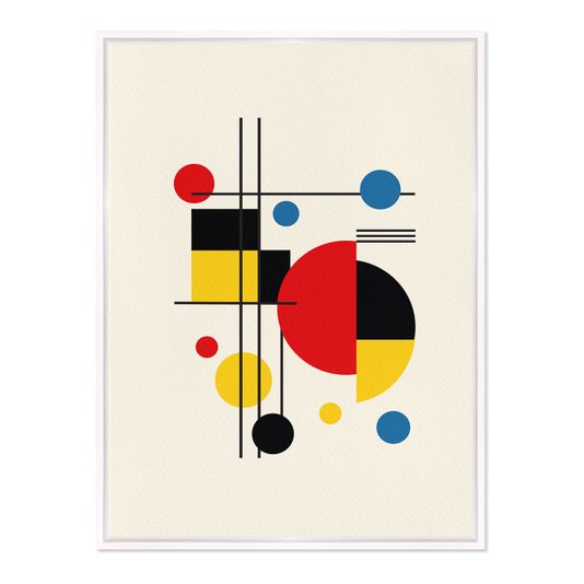 Quadro Em Tela Canvas Bauhaus Formas Coloridas
