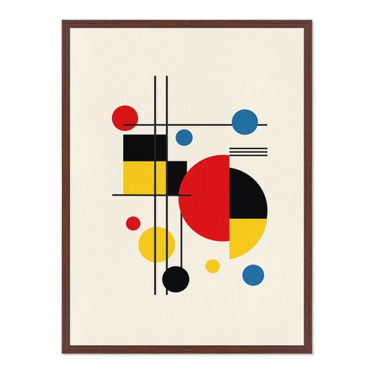 Quadro Em Tela Canvas Bauhaus Formas Coloridas