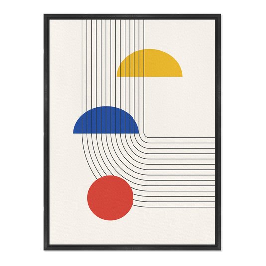 Quadro Em Tela Canvas Bauhaus Formas E Curvas