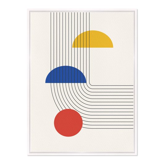 Quadro Em Tela Canvas Bauhaus Formas E Curvas