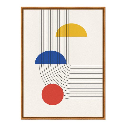 Quadro Em Tela Canvas Bauhaus Formas E Curvas