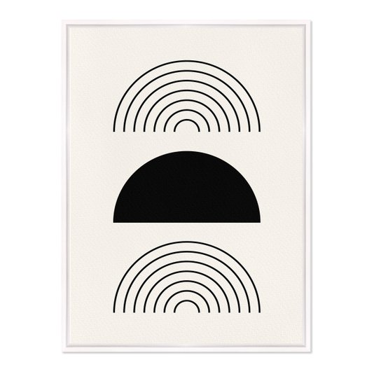 Quadro Em Tela Canvas Bauhaus Formas Geométricas Pretas