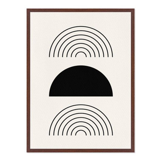 Quadro Em Tela Canvas Bauhaus Formas Geométricas Pretas