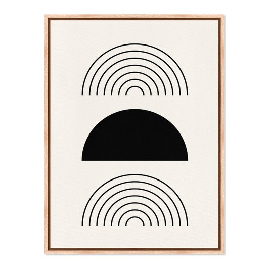 Quadro Em Tela Canvas Bauhaus Formas Geométricas Pretas