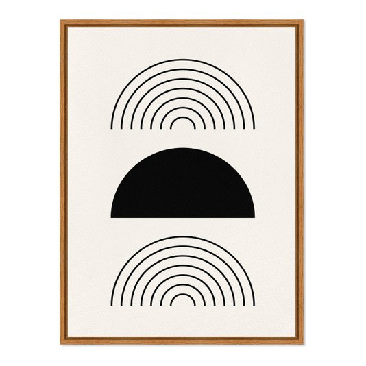 Quadro Em Tela Canvas Bauhaus Formas Geométricas Pretas