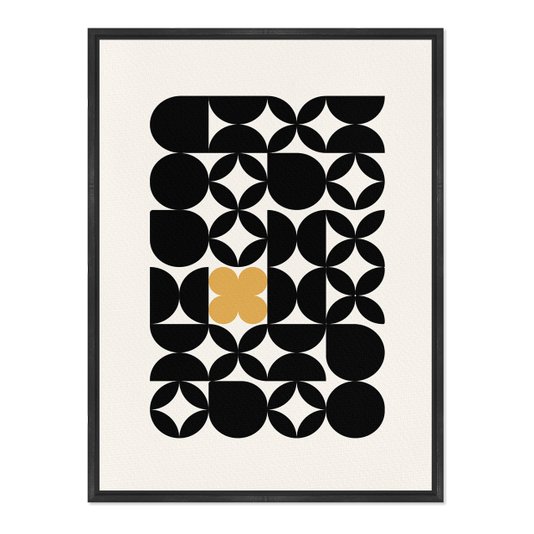 Quadro Em Tela Canvas Bauhaus Formas Pretas