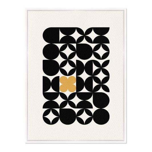 Quadro Em Tela Canvas Bauhaus Formas Pretas