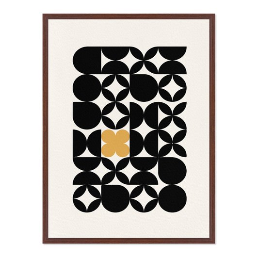 Quadro Em Tela Canvas Bauhaus Formas Pretas