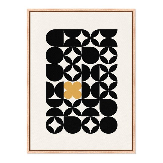Quadro Em Tela Canvas Bauhaus Formas Pretas