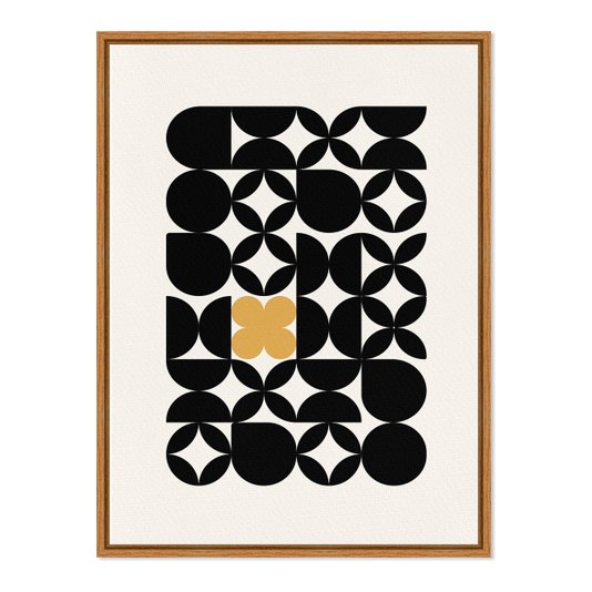 Quadro Em Tela Canvas Bauhaus Formas Pretas