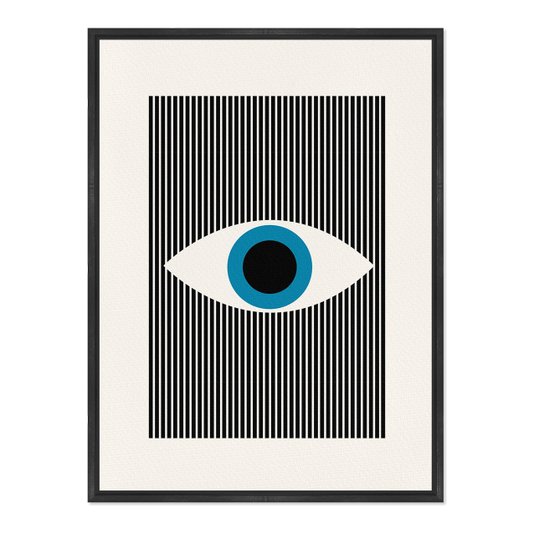 Quadro Em Tela Canvas Bauhaus Olho Com Linhas